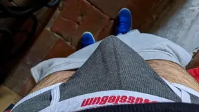 Gay Amateur Gets Off Quickly in Basement Cum Session