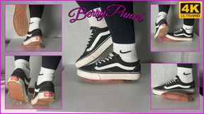 Dirty Vans Ruthless Cock Crush - Jumps On Cock - Cock Trampling - Shoejob - CBT - Foot Fetish - 4K