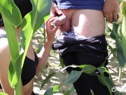 Risky Public Blowjob Near the Road - Facial Cumshot and Cumwalk