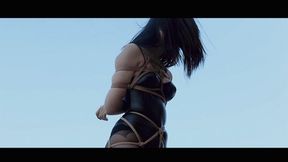 YT2049 Walking Tied Up On Rooftop Part 1