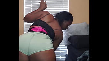 Naejae twerks her ass, and grinds pussy on pole
