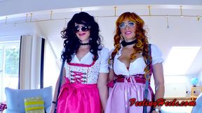 Oktoberfest in Cockhausen! - Episode 3 - starring Vicky Heely - introducing Elaine Heely - Part 2 - FHD - Trampling Crushing in High Heels Dirndl Upskirt Makeup ultra long pink polished Toe Nails Barefoot Nylons Big Tits UNDERGLASS - 1080p - MP4