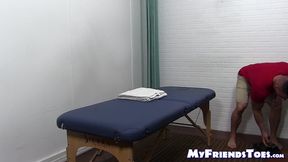 Hunky dude Braden bound and tickle tormented by dom