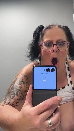 Saggy Soapy Tits Rubbing Her Clit Thumping