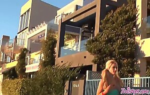 Twistys - Roller teen Heather Vandeven strips for photoshoot