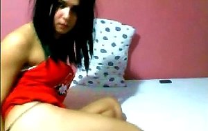 Turkish emo tgirl masturbates and shakes her ass on cam