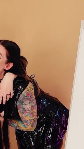 Backstage - Behind the Scenes - Teacher Student Roleplay - Lesbians in Fetish Pvc Pussy Throat Fuck