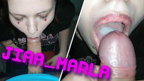 Blowjob in the next doorway where the ex lives