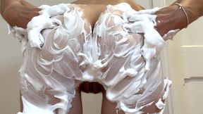 snow foam rubbed into my bum
