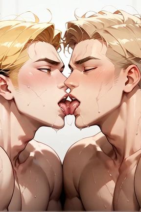 Golden Glory: Muscular Wet Ass Stretch &amp; Cum Drool