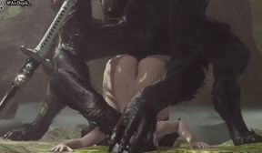 2B fucked by werewolf