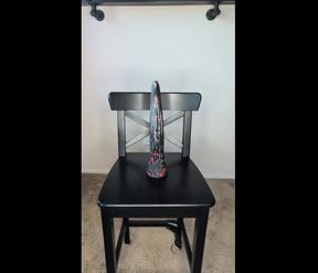 Sissy Candy Rides Her Huge 16 Inch Dildo and Squirts a Little