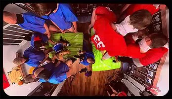 Intense Gangbang with Football Team and Cheerleaders BTS