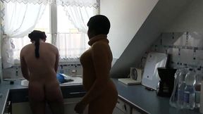 Austrian housewife turns into a kinky goddess as she commands her husband