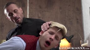Slutty blonde seminarians obeys holy fathers orders