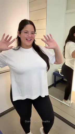 Busty BBW Dani Valentina shows off her big natural tits in a try-on haul