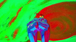 Animacion 3D Realista - Sex Bot Doll Cromada Morada - Enfoque en el Culo - Fisicas Realistas - Striptease - RTX 60 FPS - Big Ass - Animaciones 3D - CTS: RS