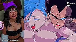 Cute Asian Streamer Reacts to Hot Dragon Ball Hentai – Sensual Solo Play