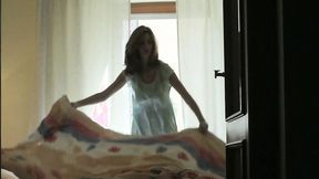 ”Young & bombshell Charlotta Phillip wakes up to masturbate”