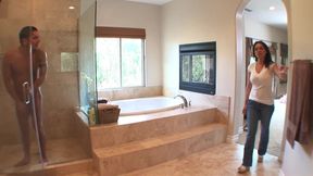 Loud moaning while fucked in the ass