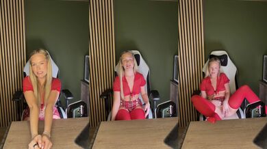 Petite Scottish college student plays with tight pussy in class