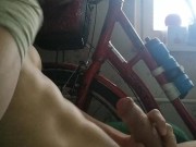 Teen athlete HUGE convulsing cumshot