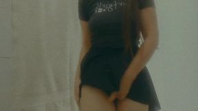 Horny sweet girl fairy bliss touching herself at the bathroom and moaning for u while her pussy its getting dripping wet