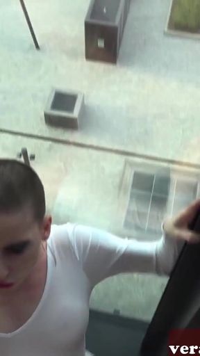 Key moment from &quot;German amateur teen with short hair cheating in hotel, pov&quot;