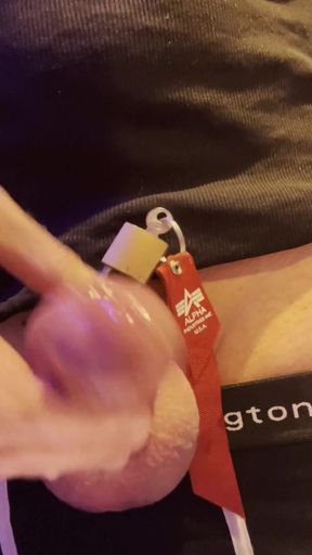 Sub Puppy Explodes Cum After Release of His Chastity Cage