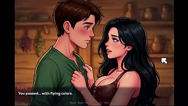 MILF's steamy hookup in anime dating sim