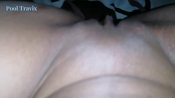 Satisfied girlfriend massages my tired cock after work