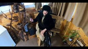 Milfycalla Gives a Hot Blowjob in Fur Coat and Heeled Boots 204