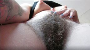 Amateur Girl Playing With Her Huge Bush - Hairy Pussy!