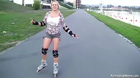 Rollerblading Beauty Fucked Hard