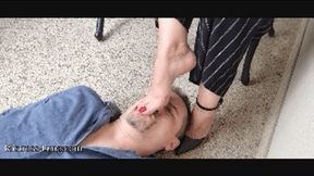 His place is under My sweaty feet