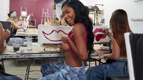 ”Munro Blaxxx & Tony Rubino Heat Up the Painting Class with Their Chemistry”