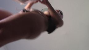 Sexy wife doing housework naked. Brunette, hairy pussy, big ass, big tits. Sexy mom massages herself with a vibrator.