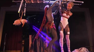 Intense shibari LIVE show with Anuskatzz and Lily Lu from Z-filmz - Dirty Dreaz extrem BDSM bondage