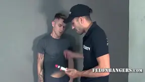 Hot Cop Tests Jailmate’s Ass Temperature in Intense Anal Sex Scene