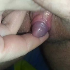 I am tickling my tiny penis