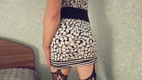 Sissy Crossdresser  cums hard from cock in ass