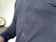 LOOK at all this pre-cum dripping from my cock