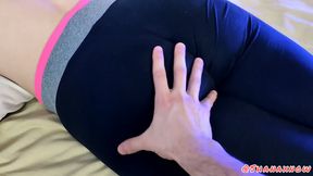 Leggings Ass Grabbing Cum on Thong Cucky