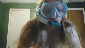POV BBW In Snorkel Gear Rides You on Top