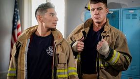 Beefy firefighters Jimmy Fit and JJ Knight fuck hard