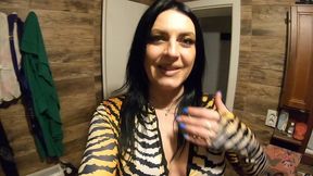 open pussy jumpsuit pee play. big tits, hard nipples and bathroom fetish