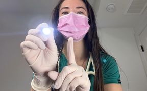 POV Professional Physical Exam in Green Scrubs