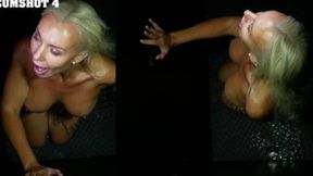 MILF Anna goes deepthroat on rod, 9 loads splattered all over