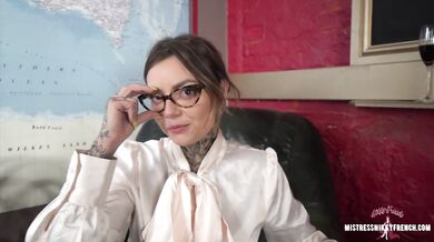 Mistress Teacher smokes cigarette, uses you as her astray and swallow her smoke