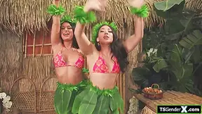 Shemale Hula Darling N Suck Washed Up Guy With Khloe Kay And Kasey Kei